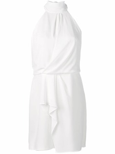 Halston Heritage платье мини с оборками без рукавов