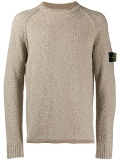 Stone Island фактурный свитер с круглым вырезом