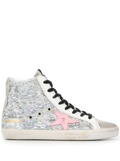 Golden Goose высокие кеды с пайетками