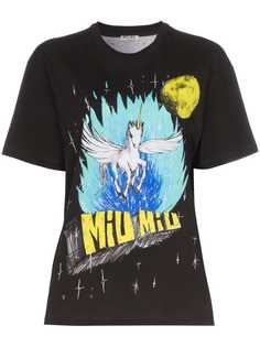 Miu Miu футболка с принтом