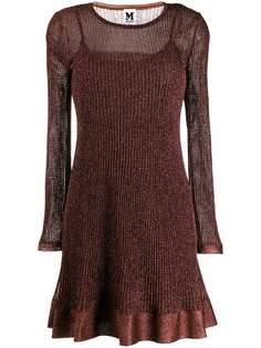 M Missoni платье в рубчик с эффектом металлик