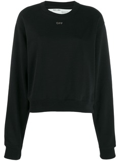 Off-White толстовка со стразами