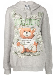 Moschino свитер Teddy Bear с капюшоном и принтом