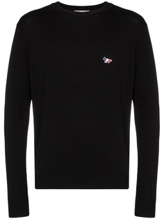 Maison Kitsuné свитер с круглым вырезом и логотипом