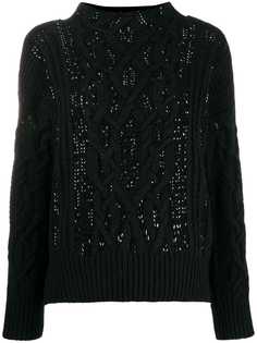Ermanno Scervino джемпер фактурной вязки с высоким воротником