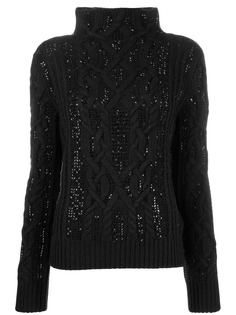 Ermanno Scervino джемпер фактурной вязки с высоким воротником