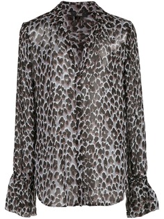 PAIGE полупрозрачная блузка с леопардовым принтом