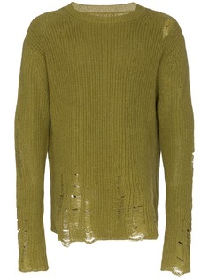 Song For The Mute distressed knitted jumper