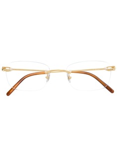 Cartier frameless square glasses