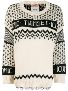 Twin-Set logo knit jumper