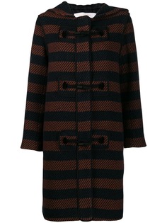 See By Chloé striped duffle coat