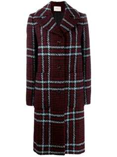 Mulberry checked coat