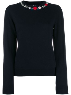 A.P.C. embroidered neckline jumper