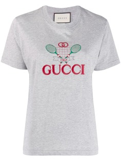 Gucci футболка с вышитым логотипом Gucci Tennis