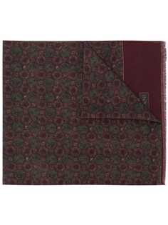 Corneliani frayed printed scarf