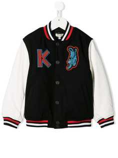 Kenzo Kids logo patch bomber jacket