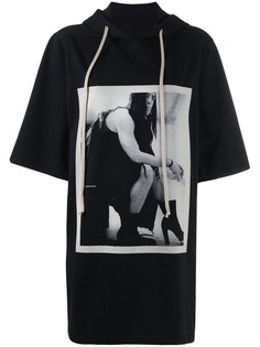 Rick Owens DRKSHDW футболка с контрастным принтом