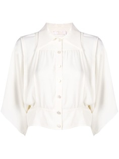 Chloé укороченная рубашка с заостренным воротником