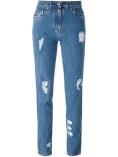 Moschino джинсы с рваными деталями