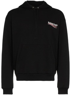 Balenciaga толстовка с капюшоном и логотипом Political
