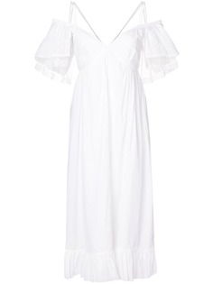 McQ Alexander McQueen платье миди с открытыми плечами