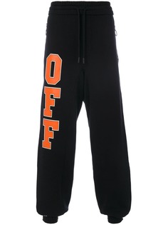 Off-White спортивные брюки с логотипом