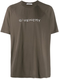 Givenchy футболка с вышитым логотипом