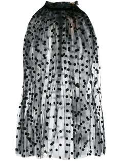 Nº21 polka dot print sheer top