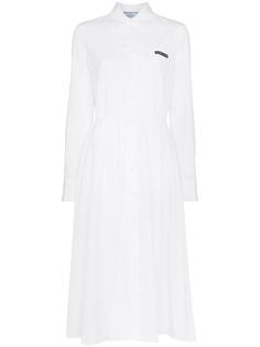 Prada платье-рубашка с логотипом
