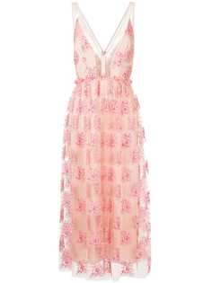 Manning Cartell embroidered sheer mid dress