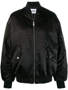 MSGM embroidered logo puffer jacket