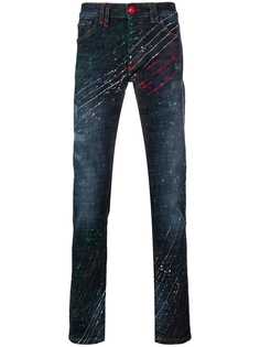 Philipp Plein джинсы с эффектом краски