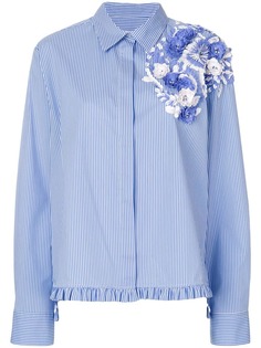 MSGM рубашка с цветочной аппликацией