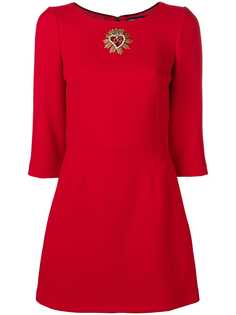 Dolce & Gabbana платье мини с декором Sacred Heart