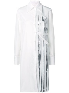 Maison Margiela платье-рубашка с плиссированной панелью