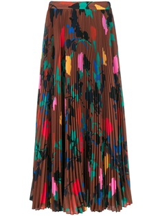 MSGM pleated print skirt