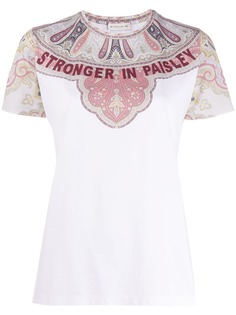 Etro футболка Stronger In Paisley