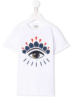 Kenzo Kids футболка с принтом глаза