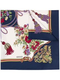Gucci платок с цветочным принтом