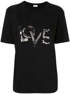 Saint Laurent футболка с принтом