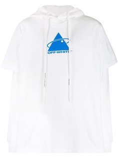 Off-White многослойное худи с принтом