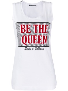 Dolce & Gabbana топ с принтом Be The Queen