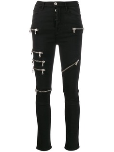 Unravel Project multi zip skinny trousers