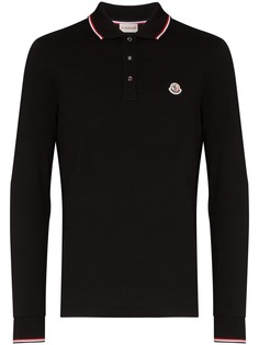 Moncler logo-embroidered polo shirt