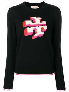 Tory Burch трикотажный джемпер с логотипом