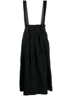 Uma Wang dungaree style pleated skirt