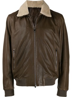 Corneliani shearling collar bomber jacket