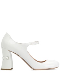 Miu Miu embellished heel Mary Jane pumps