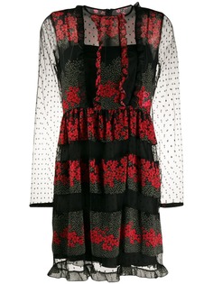 Red Valentino floral lace mini dress