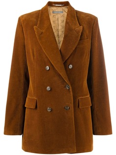 Alberta Ferretti corduroy double breasted blazer